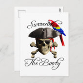 Funny Pirate geeft de macht over Briefkaart (Voorkant / Achterkant)