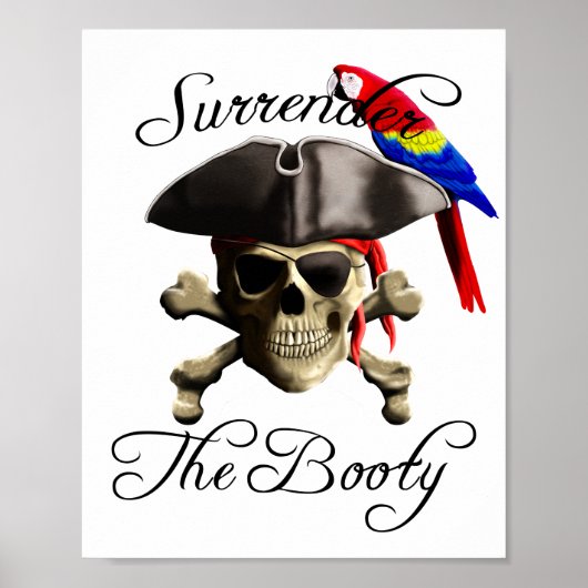 Funny Pirate geeft de macht over Poster (Voorkant)