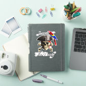 Funny Pirate geeft de macht over Sticker (iPad Cover)