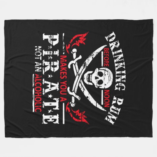 Funny Pirate Gifts Fleece Deken (Voorkant (Horizontaal))