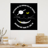 Funny Pirate glimlacht met een oogvlek Poster (Keuken)