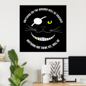 Funny Pirate glimlacht met een oogvlek Poster (Thuiskantoor)