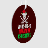 Funny Pirate Kerstmis gejun Ho Ho Ornament (voorkant)