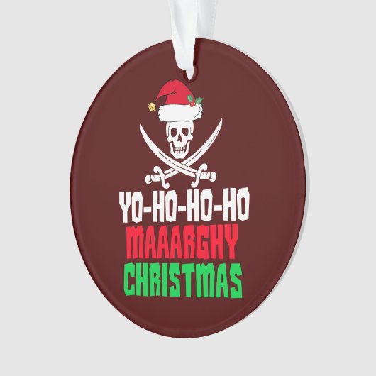 Funny Pirate Kerstmis gejun Ho Ho Ornament (voorkant)