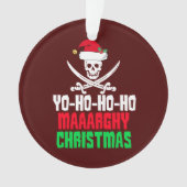 Funny Pirate Kerstmis gejun Ho Ho Ornament (voorkant)