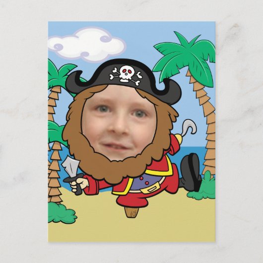 Funny Pirate maakt Sjabloon weg Briefkaart (Voorkant)