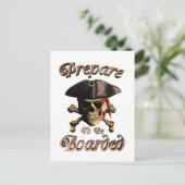 Funny Pirate maakt zich klaar om te worden bebost Briefkaart (Staand voorkant)