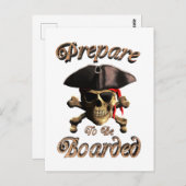 Funny Pirate maakt zich klaar om te worden bebost Briefkaart (Voorkant / Achterkant)