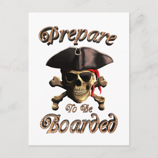 Funny Pirate maakt zich klaar om te worden bebost Briefkaart (Voorkant)