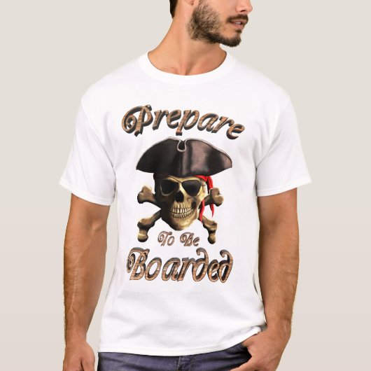 Funny Pirate maakt zich klaar om te worden bebost T-shirt (Voorkant)