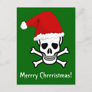 Funny Pirate Merry kerstgroet Arrgh Matey Briefkaart