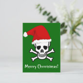 Funny Pirate Merry kerstgroet Arrgh Matey Feestdagenkaart (Staand voorkant)