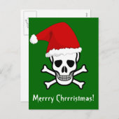 Funny Pirate Merry kerstgroet Arrgh Matey Feestdagenkaart (Voorkant / Achterkant)