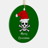 Funny Pirate Merry kerstgroet Arrgh Matey Keramisch Ornament (Rechts)