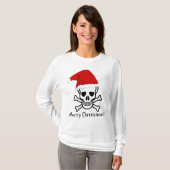 Funny Pirate Merry kerstgroet Arrgh Matey T-shirt (Voorkant volledig)