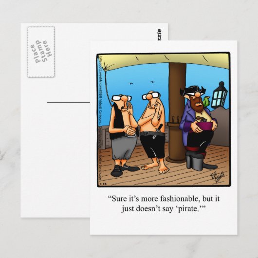 Funny "Pirate Mode" Humor Briefkaart (Voorkant / Achterkant)
