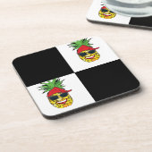 Funny Pirate Pineapple Bier Onderzetter (Linkerzijde)