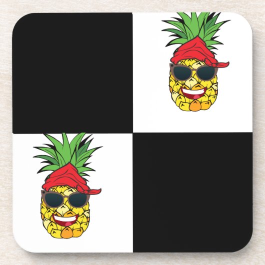 Funny Pirate Pineapple Bier Onderzetter (Voorkant)