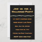 Funny Pirate Skull Halloween Party Invitation Kaart (Achterkant)
