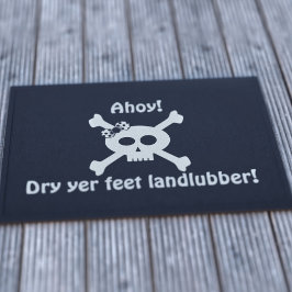Funny Pirate Skull Landlubber Welkom Doormat Deurmat