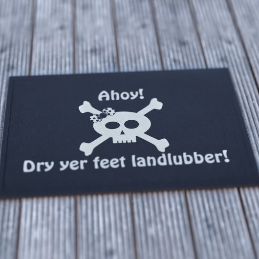 Funny Pirate Skull Landlubber Welkom Doormat Deurmat