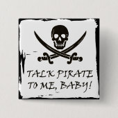 Funny Pirate Talk Button (Voorkant)