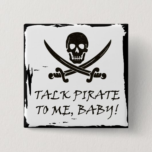 Funny Pirate Talk Button (Voorkant)