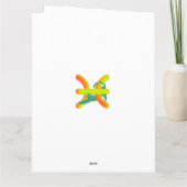 Funny Pisces Cat Personalized Birthday Kaart (Achterkant)