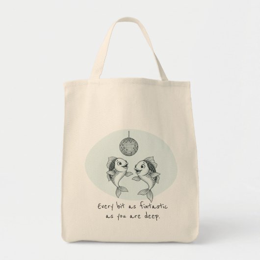 Funny Pisces Fish Pun Zodiac Birthday Holiday Tote Bag (Voorkant)