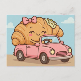Funny pistachio croissant briefkaart