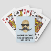 Funny Pistachio Mustache Gag-speelkaarten Pokerkaarten (Achterkant)