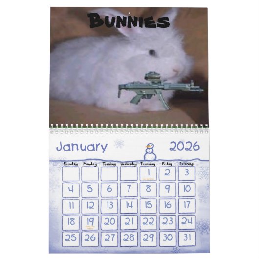 Funny pistolen Calendar Kalender (Jan 2026)