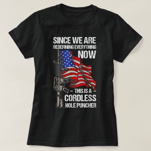 Funny Pistool Lover Cordless Hole Puncher  Amer T-shirt (Design voorkant)