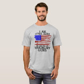 Funny Pistool Rights American Flag T-shirt (Voorkant volledig)