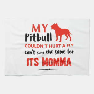 Funny Pit-bull design Theedoek
