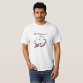 Funny Pit Bull "Happens" Mannen T-Shirts (Voorkant volledig)