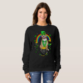 Funny Pit Bull Leprechaun Shamrock St Patrick's Da Trui (Voorkant volledig)