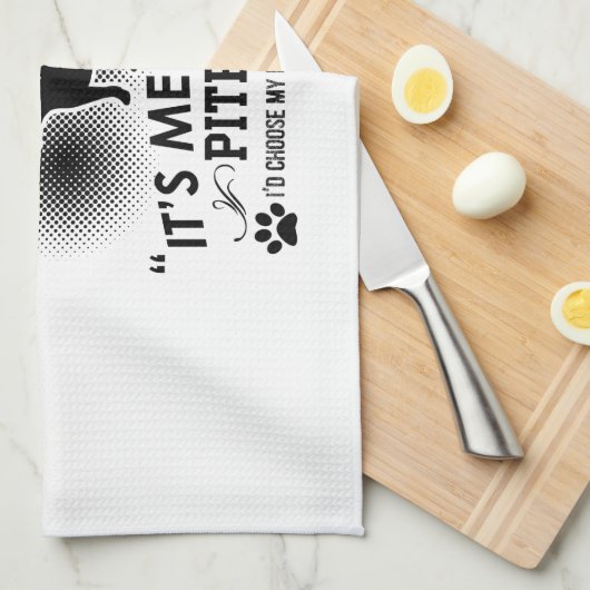 Funny Pitbull-Design Theedoek (Quarter Fold)