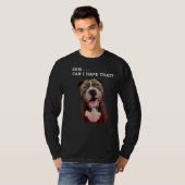 Funny Pitbull Dog kan ik dat meel hebben T-shirt (Voorkant volledig)