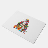 Funny Pitbull Dog-kerstboomlampjes Puppy Dog Deurmat (Schuin)