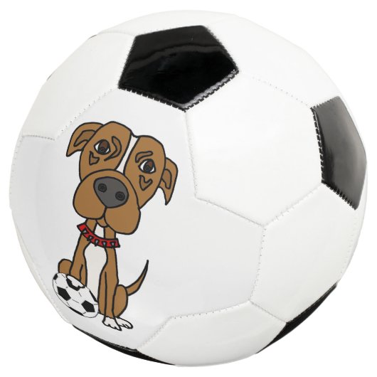 Funny Pitbull Dog-speldensport Voetbal (Drie kwart)