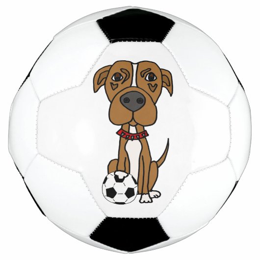 Funny Pitbull Dog-speldensport Voetbal (Voorkant)