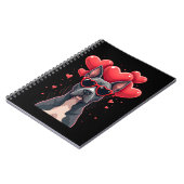 Funny Pitbull Heart Valentines Day Dog Dad Mom Gif Notitieboek (Linkerzijde)