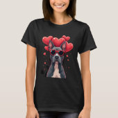 Funny Pitbull Heart Valentines Day Dog Dad Mom Gif T-shirt (Voorkant)