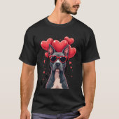 Funny Pitbull Heart Valentines Day Dog Dad Mom Gif T-shirt (Voorkant)