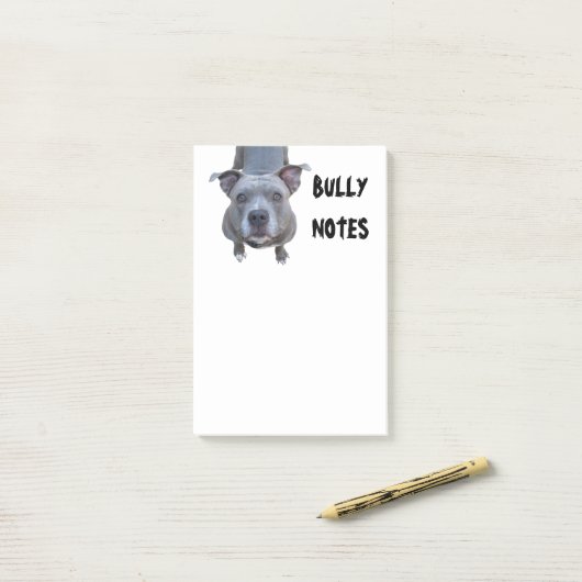 Funny Pitbull Post-it® Notes (Op bureau)