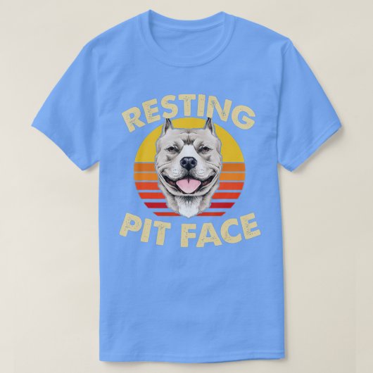 Funny Pitbull Resting Pit Face Pitbull Lovers T-shirt (Design voorkant)