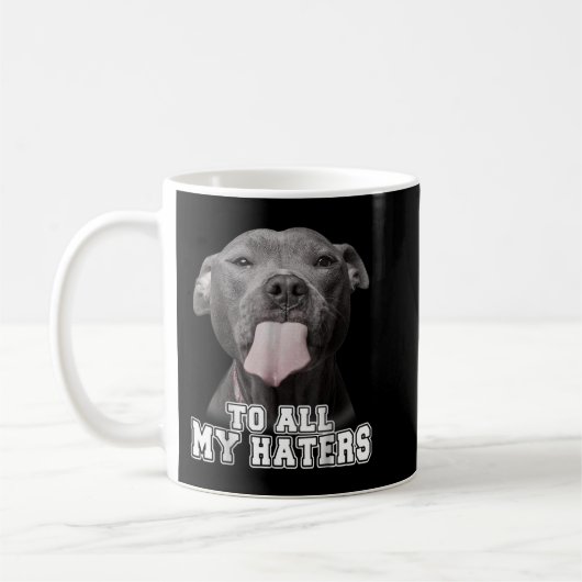 Funny Pitbull van al mijn Shirten Pitbull Dog L Koffiemok (Links)