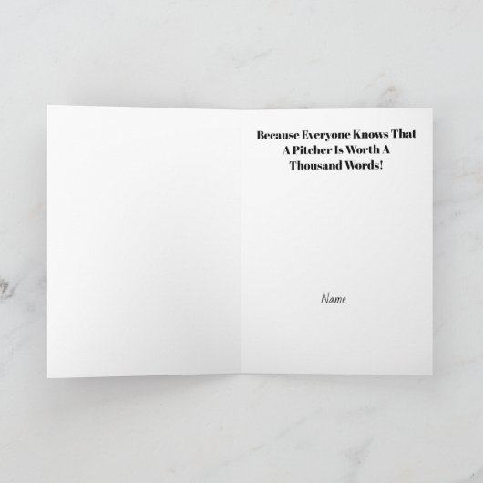 Funny Pitcher of Beer Verjaardag Kaart (Binnen)