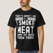 Funny Pitmaster-I Roke Meat BBQ Smoker Grill gift T-shirt (Voorkant)